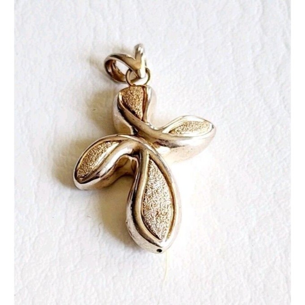 Itaor Italy Sterling Hollow Cross Pendant  2"  7.94g